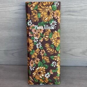 Vintage Floral 72 Photo Album 3.5 Mod Satin 60s 70s Square Photos Hong Kong